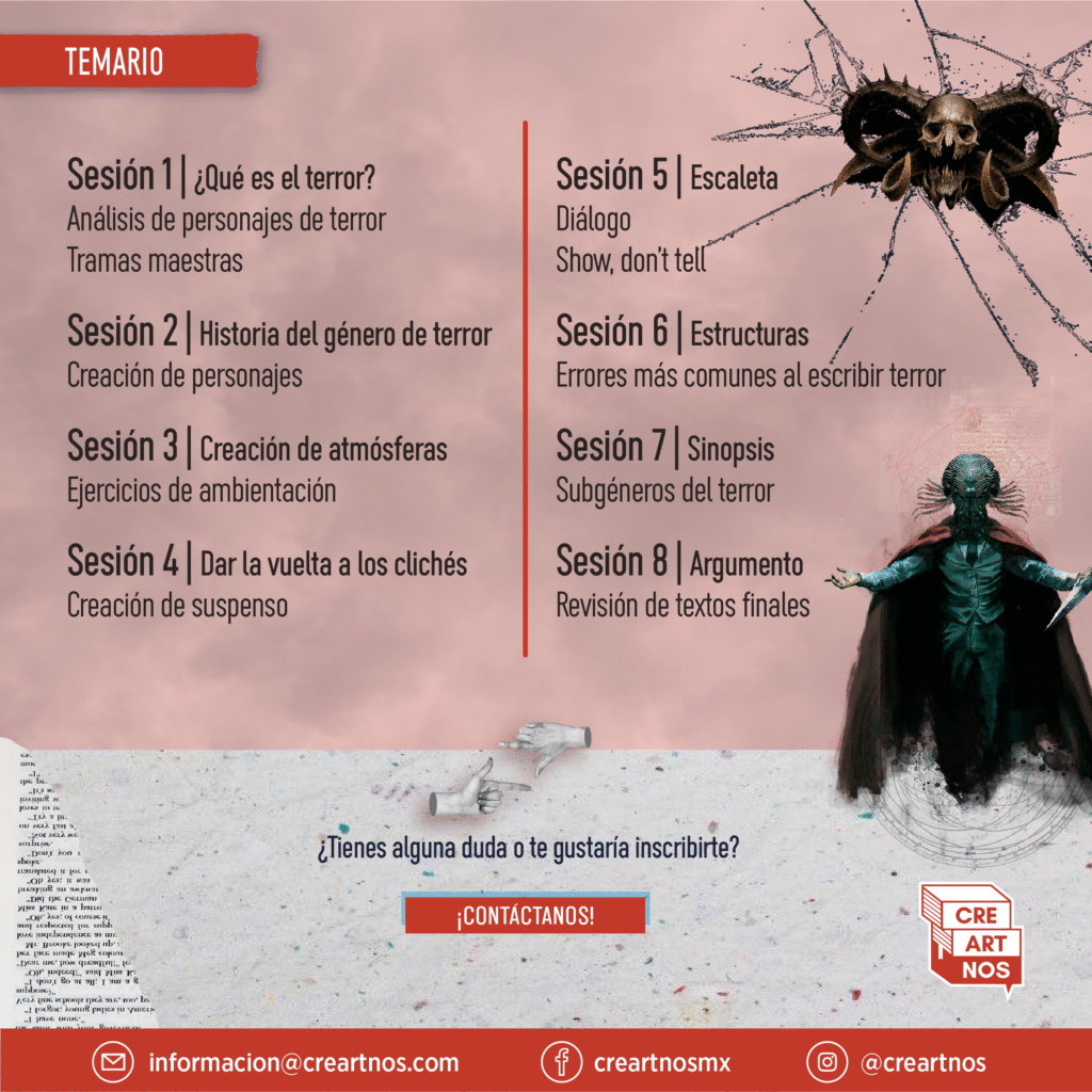 Taller de creación literaria de terror