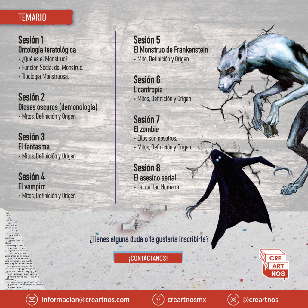 Curso online en Creartnos con Iván Pozos El monstruo en la cultura